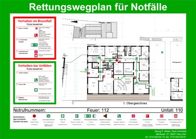Flucht- und Rettungswegplan